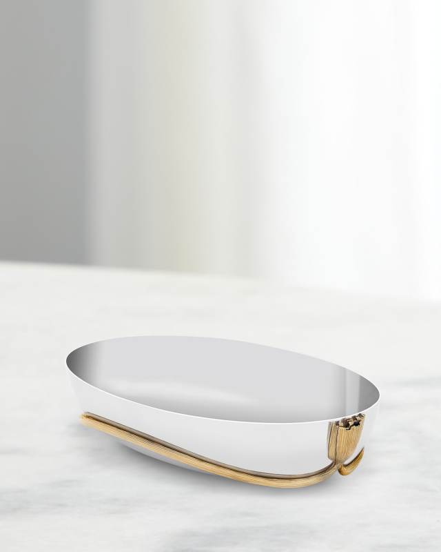 Deco Leaves Large Serving Boat